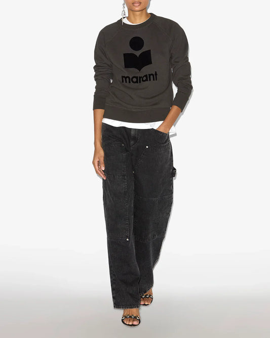 Sweatshirt Millyny Femme Noir Délavé
