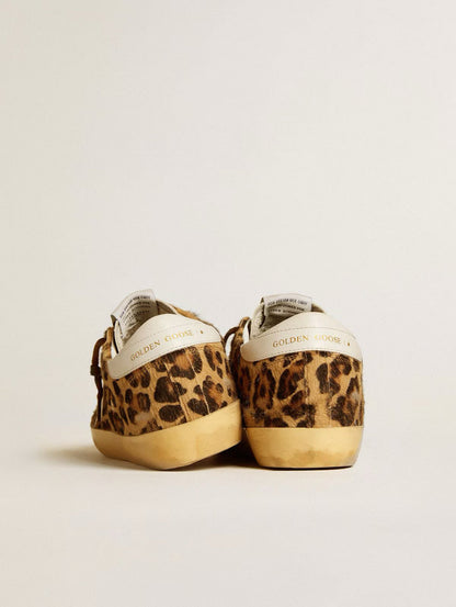 Super-Star LTD Femme – Cuir Façon Poulain à Imprimé Léopard