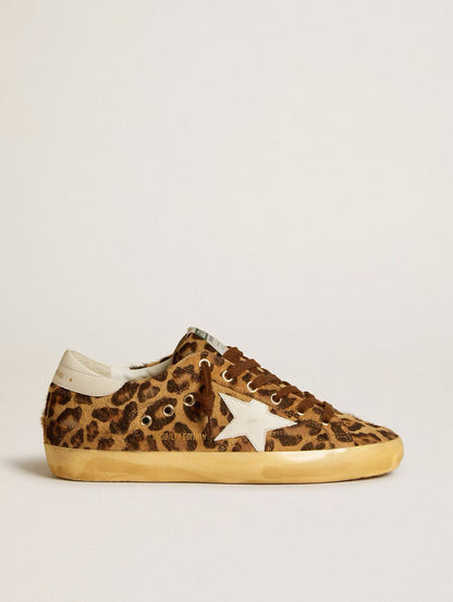 Super-Star LTD Femme – Cuir Façon Poulain à Imprimé Léopard