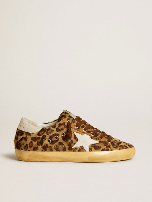 Super-Star LTD Femme – Cuir Façon Poulain à Imprimé Léopard