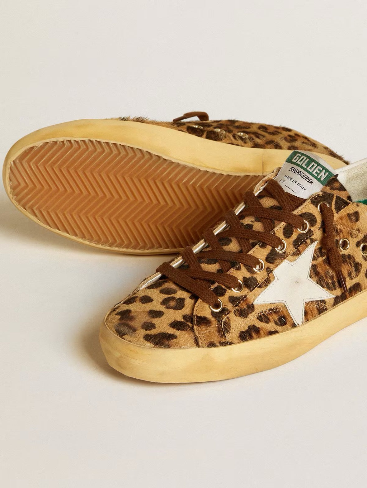 Super-Star LTD Femme – Cuir Façon Poulain à Imprimé Léopard