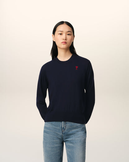 Pull col rond en laine